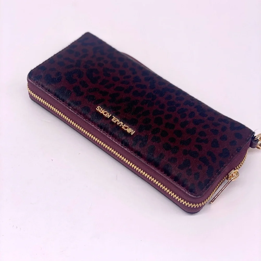 Michael Kors Leopard Print Large Continental Wallet